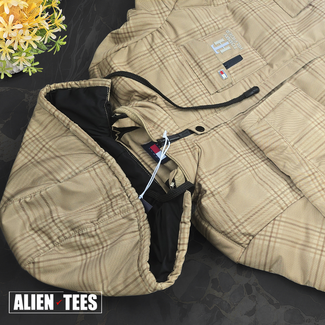 W51 Khaki CheckCrest Jacket